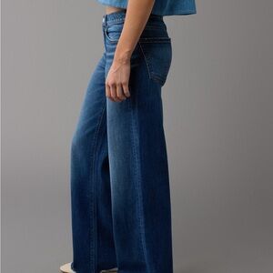 American Eagle Outfitters Blue Flare Wide Leg Jeans